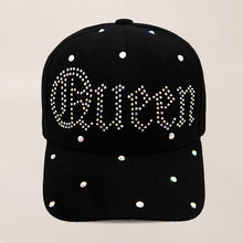 Load image into Gallery viewer, Bling Studded QUEEN Message Baseball Cap
