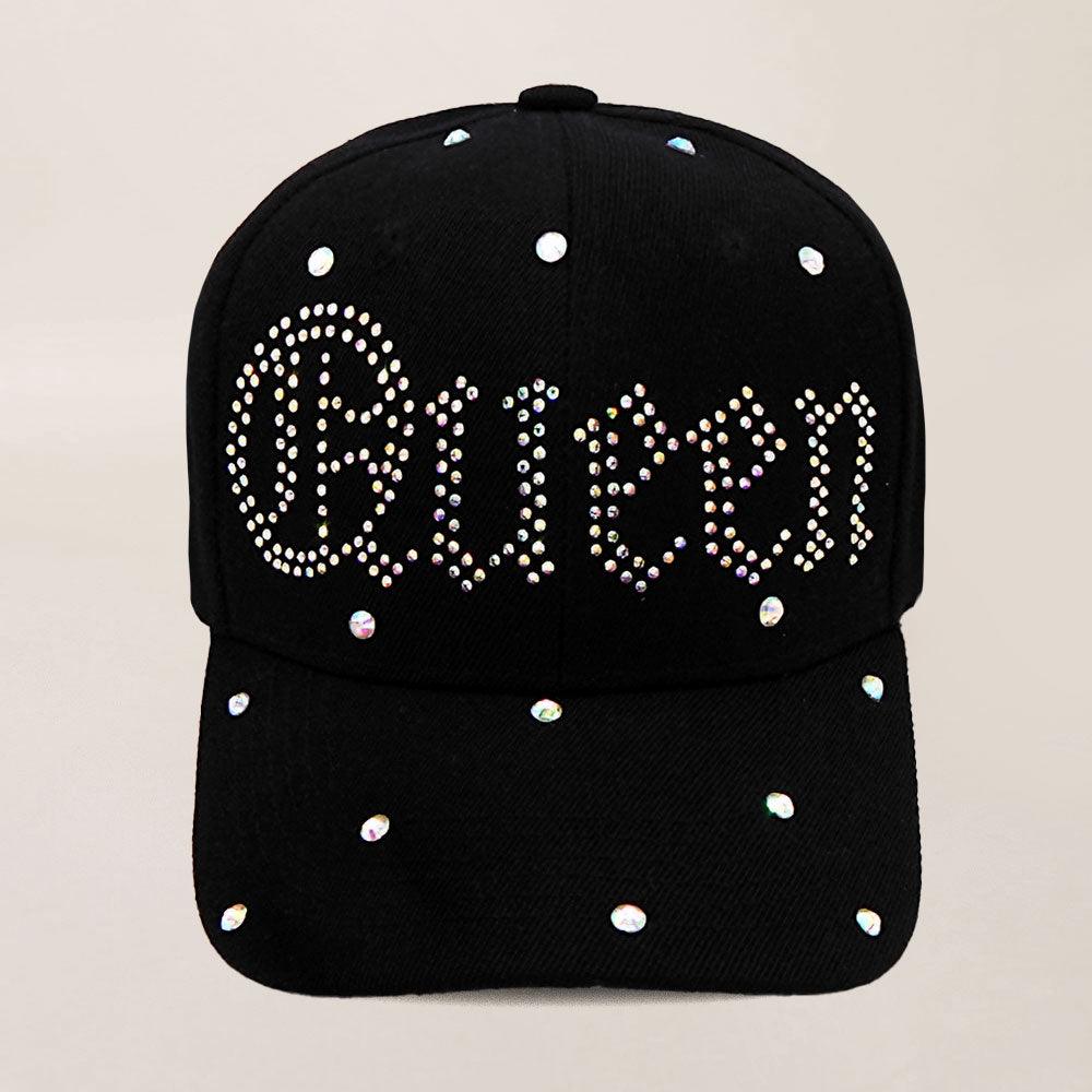 Bling Studded QUEEN Message Baseball Cap