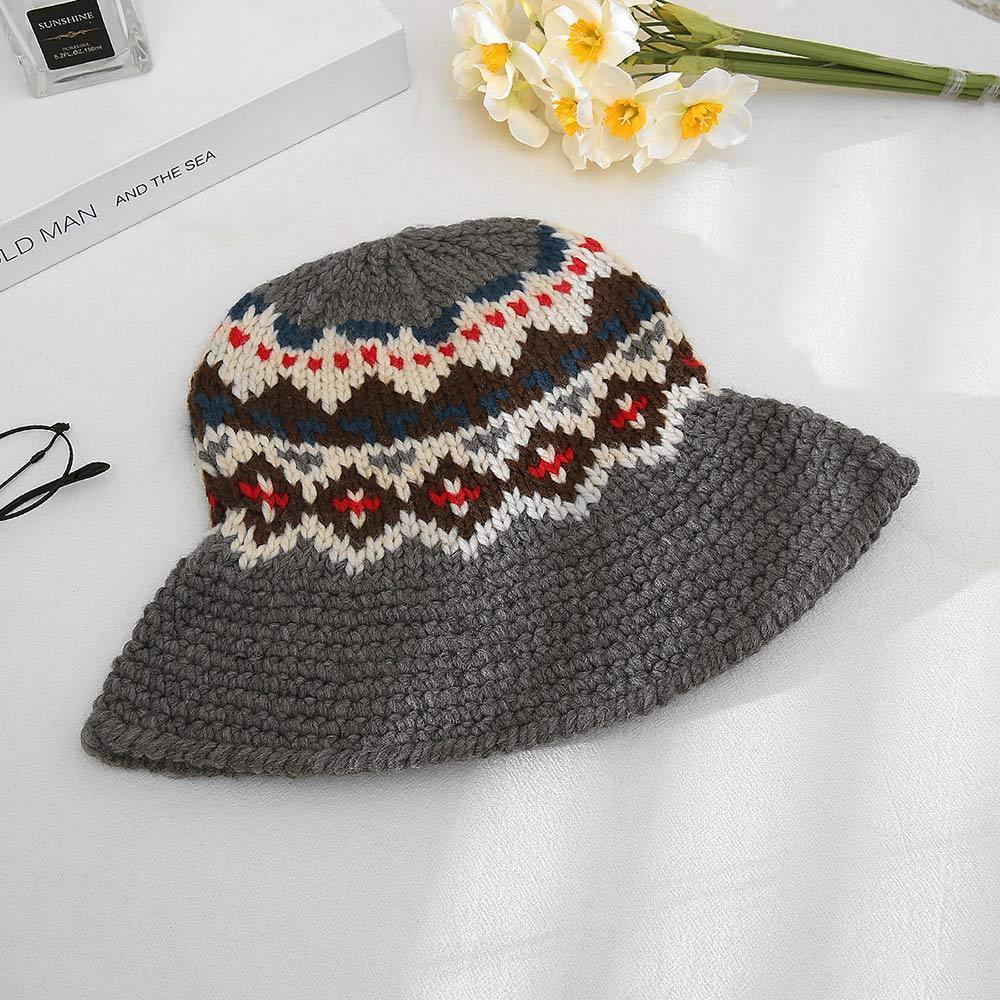 Nordic Pattern Knitted Bucket Hat - Jewelry Store by Erik Rayo