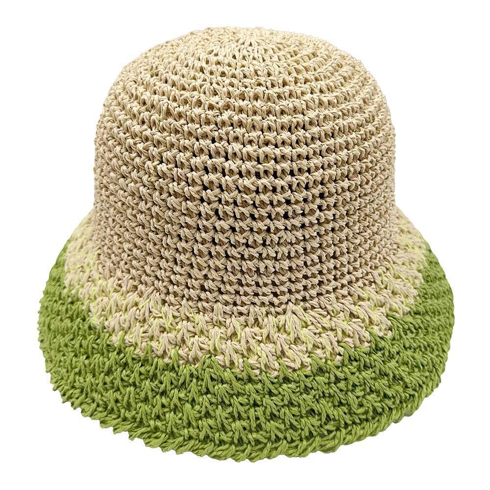 Two Tone Straw Bucket Hat - Jewelry Store by Erik Rayo