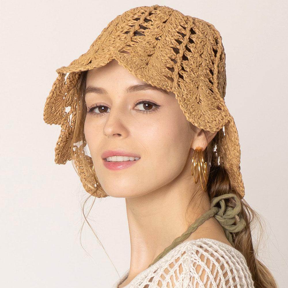 Open Weave Straw Bucket Hat - Jewelry Store by Erik Rayo