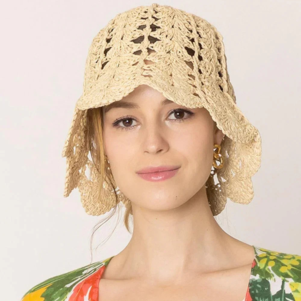 Open Weave Straw Bucket Hat - Jewelry Store by Erik Rayo