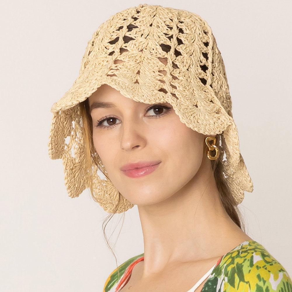 Open Weave Straw Bucket Hat - Jewelry Store by Erik Rayo