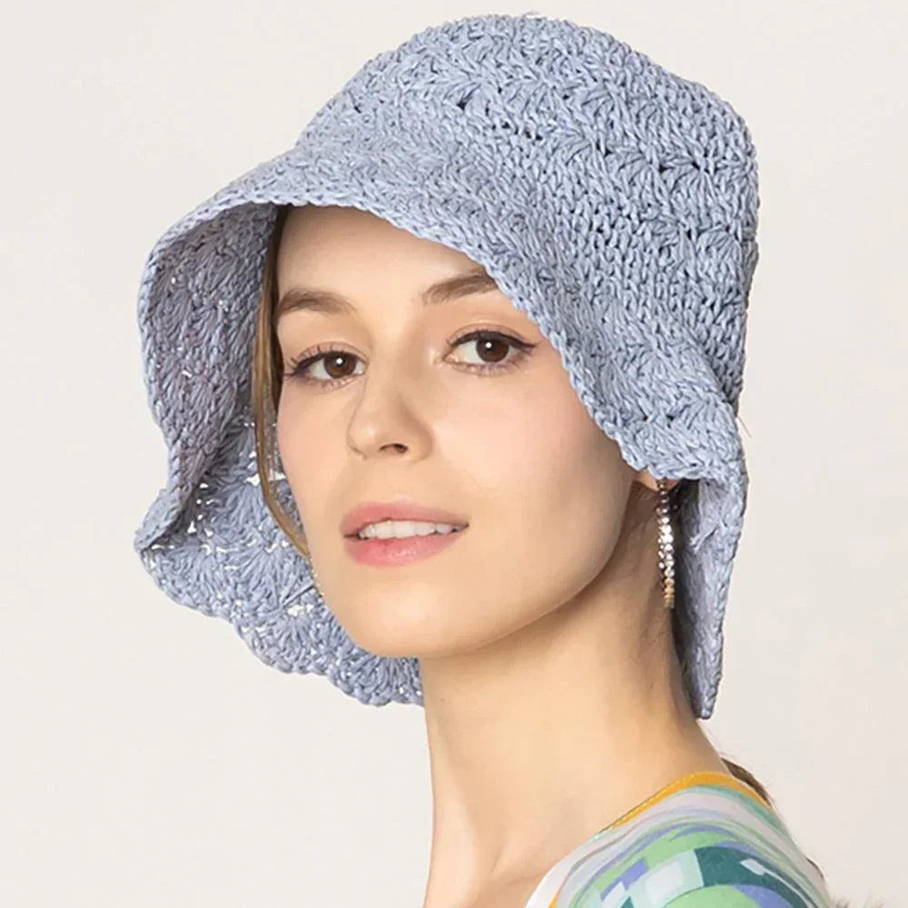 Crochet Straw Bucket Hat - Jewelry Store by Erik Rayo
