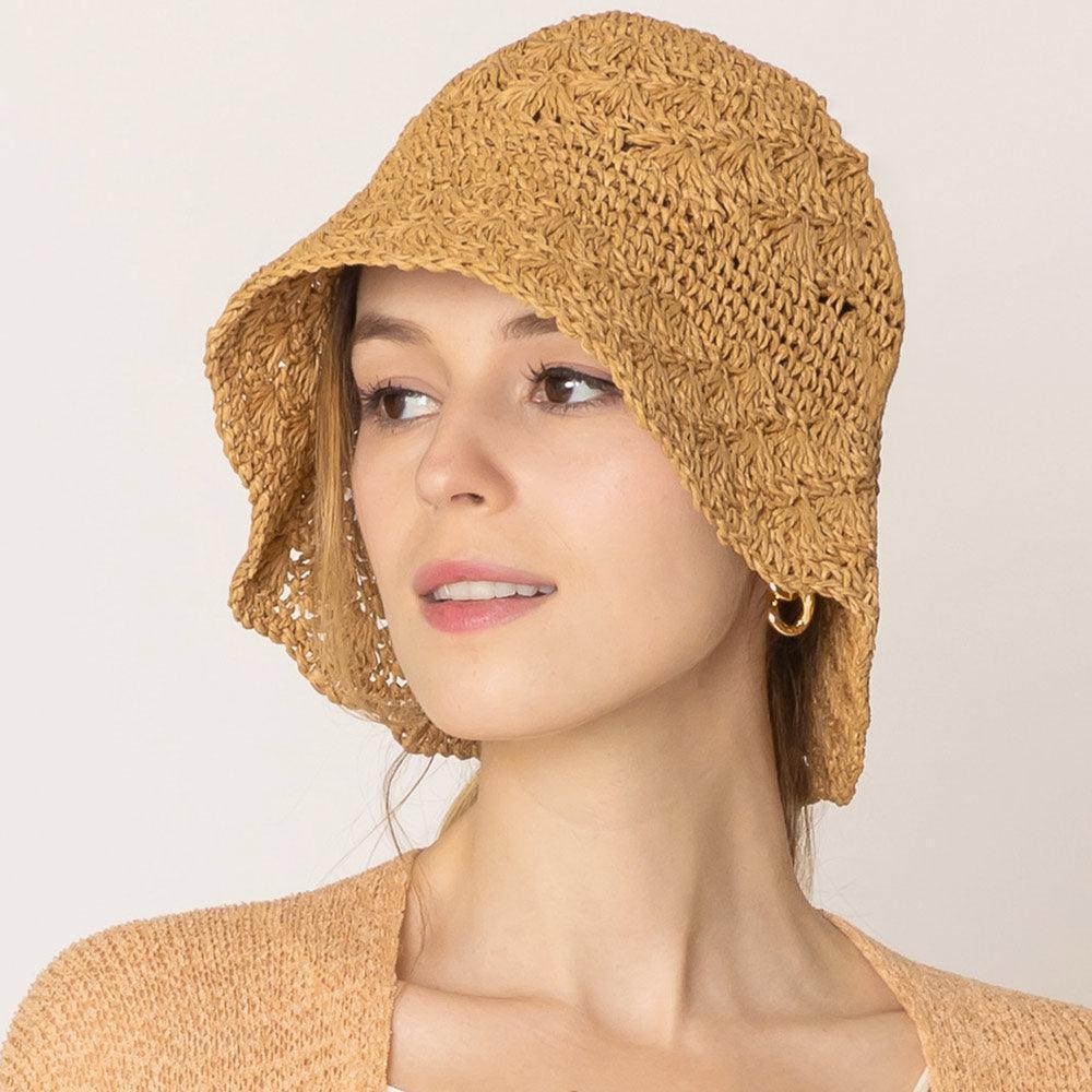 Crochet Straw Bucket Hat - Jewelry Store by Erik Rayo