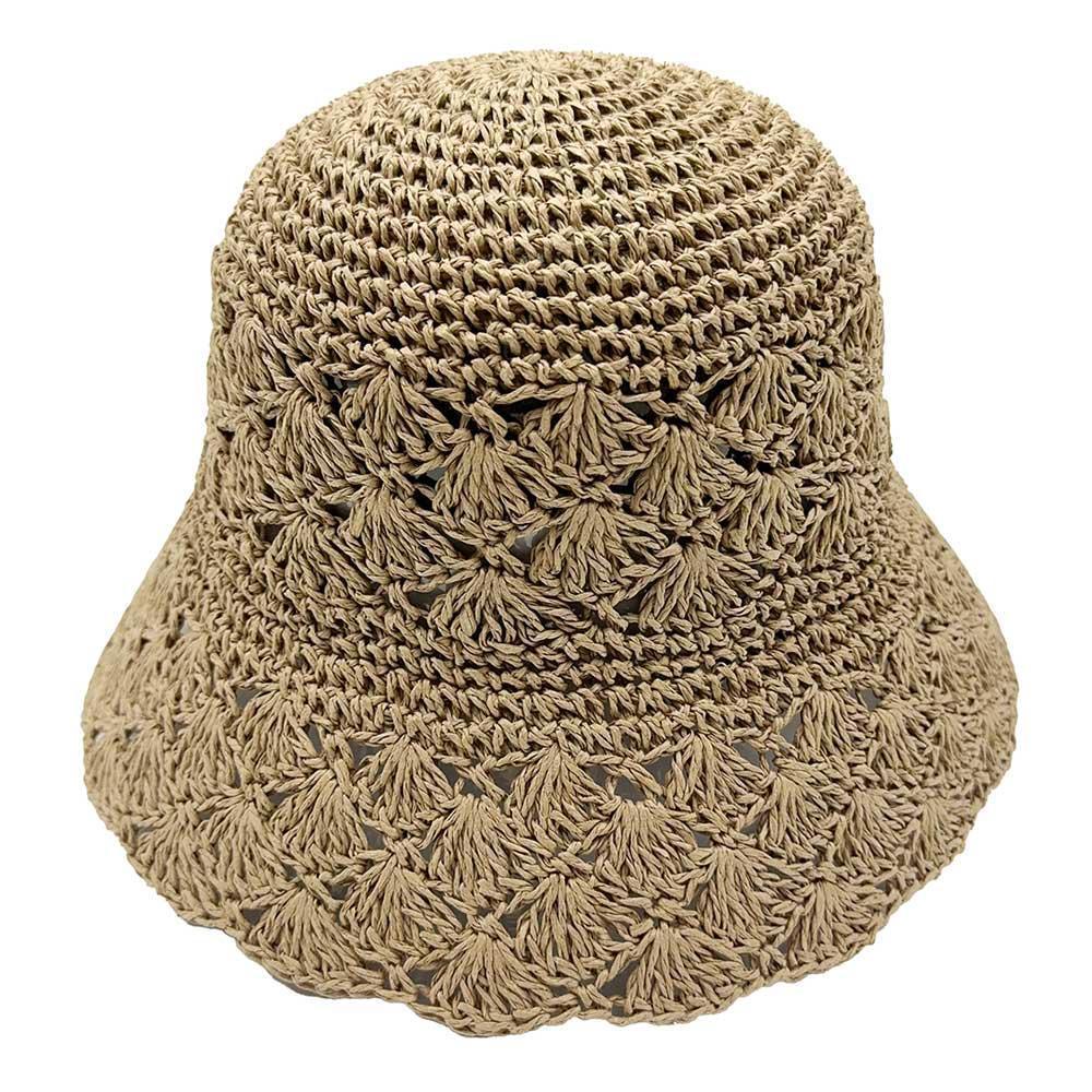 Crochet Straw Bucket Hat - Jewelry Store by Erik Rayo