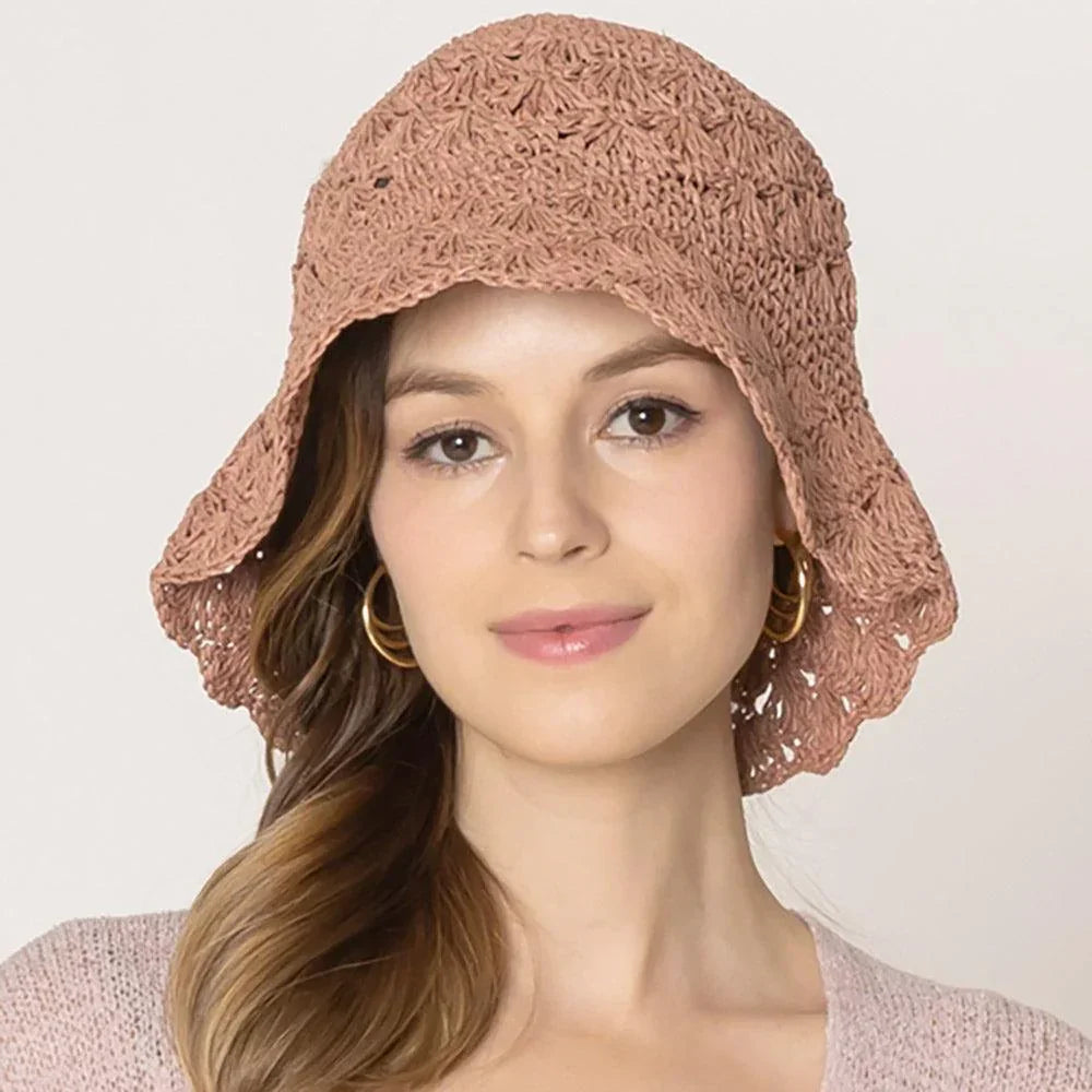 Crochet Straw Bucket Hat - Jewelry Store by Erik Rayo