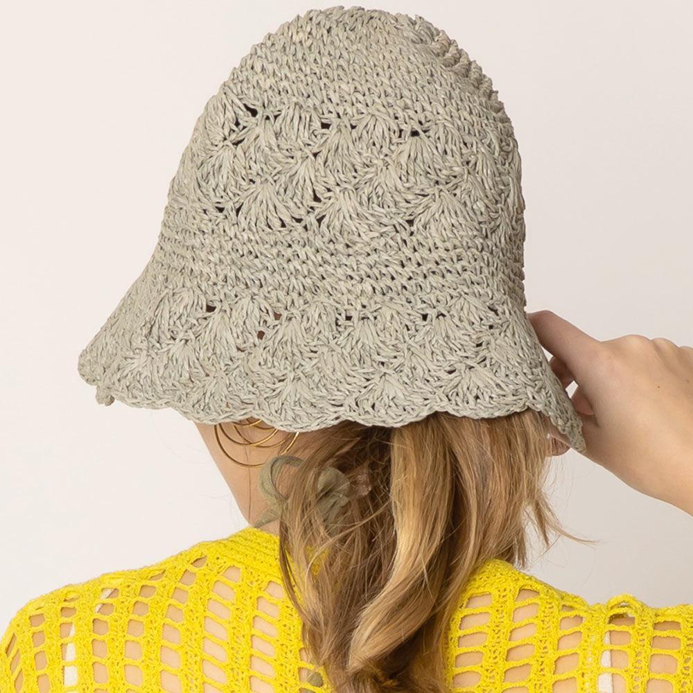 Crochet Straw Bucket Hat - Jewelry Store by Erik Rayo