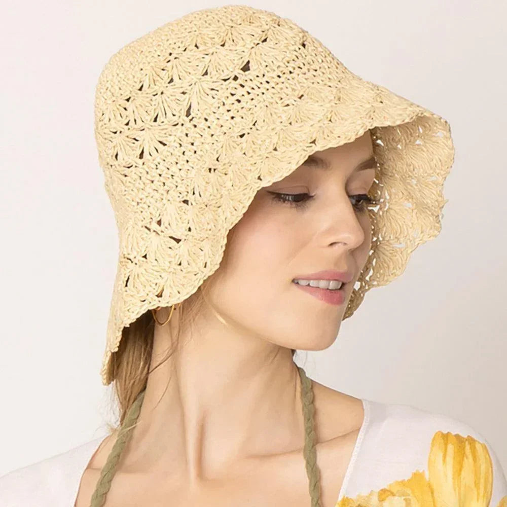 Crochet Straw Bucket Hat - Jewelry Store by Erik Rayo
