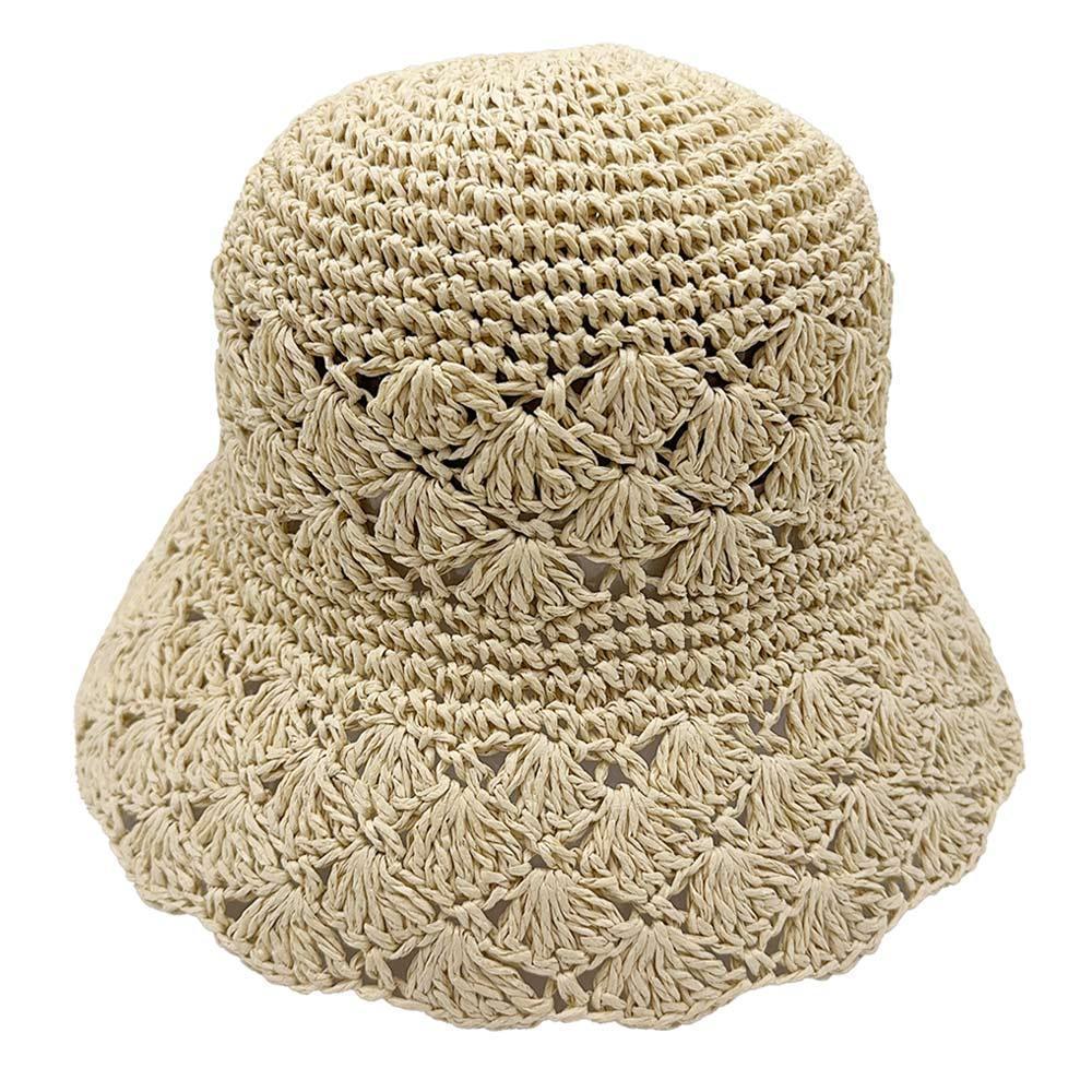 Crochet Straw Bucket Hat - Jewelry Store by Erik Rayo
