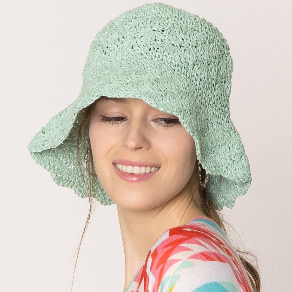Crochet Straw Bucket Hat - Jewelry Store by Erik Rayo