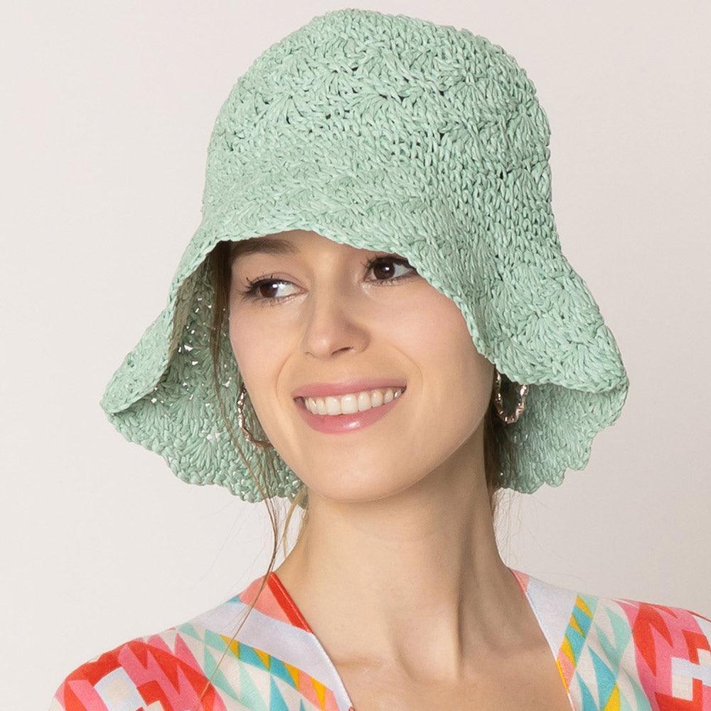 Crochet Straw Bucket Hat - Jewelry Store by Erik Rayo