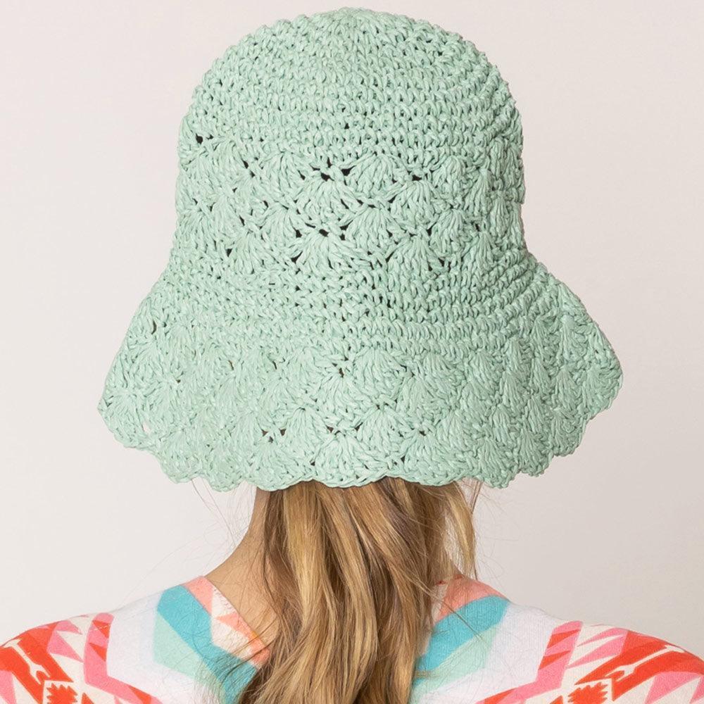 Crochet Straw Bucket Hat - Jewelry Store by Erik Rayo