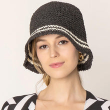 Load image into Gallery viewer, Stripe Straw Bucket Hat
