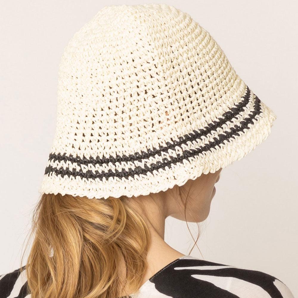 Stripe Straw Bucket Hat - Jewelry Store by Erik Rayo