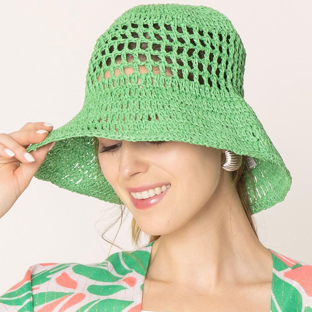 Open Weave Solid Straw Bucket Hat - Jewelry Store by Erik Rayo
