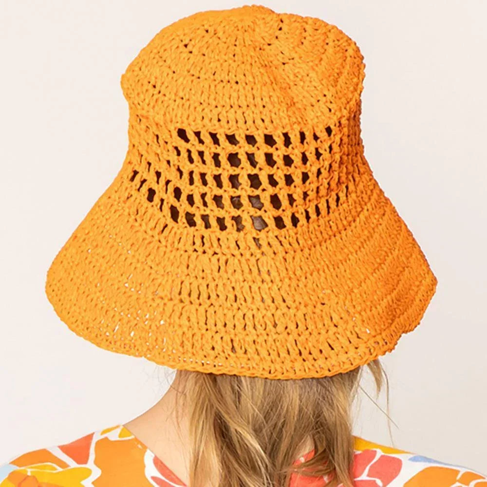 Open Weave Solid Straw Bucket Hat - Jewelry Store by Erik Rayo