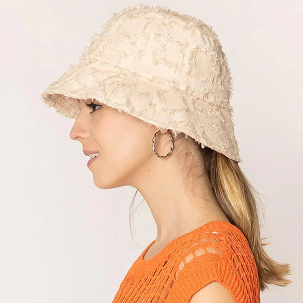 Distressed Denim Bucket Hat - Jewelry Store by Erik Rayo