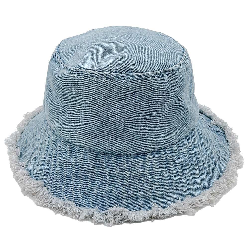 Frayed Edge Denim Bucket Hat - Jewelry Store by Erik Rayo