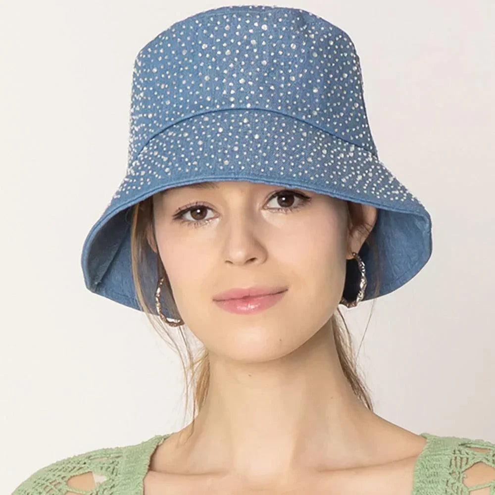 Stone Denim Bucket Hat - Jewelry Store by Erik Rayo