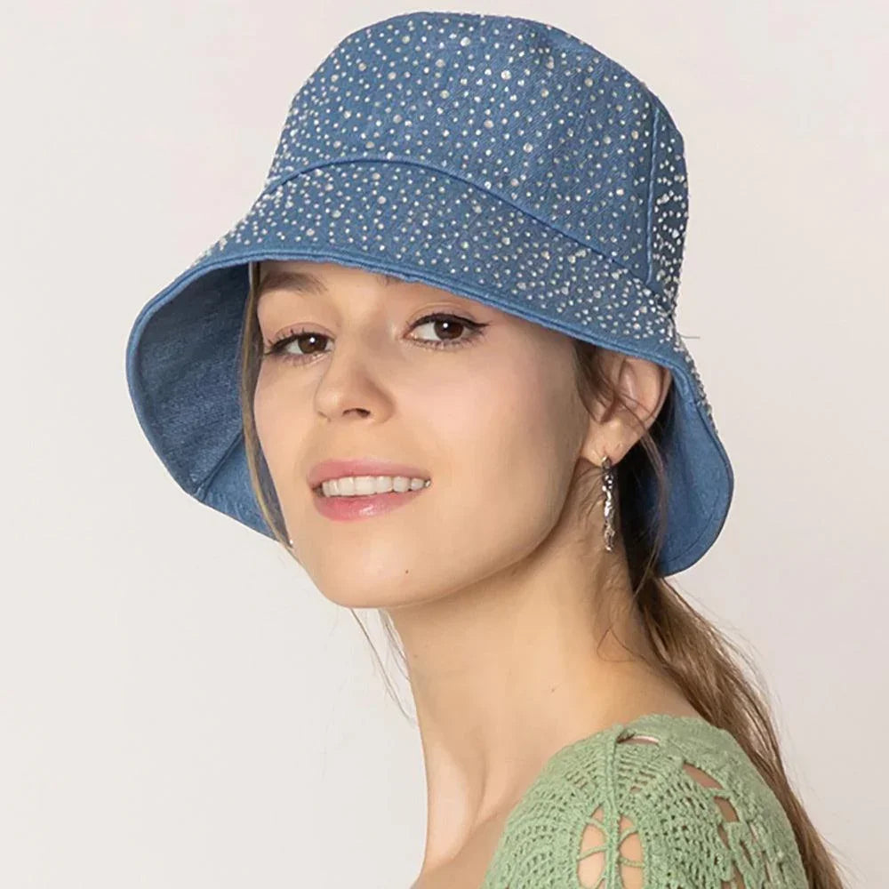 Stone Denim Bucket Hat - Jewelry Store by Erik Rayo