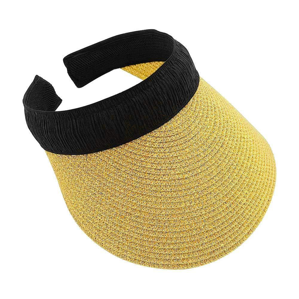 Metallic Straw Sun Visor Hat - Jewelry Store by Erik Rayo