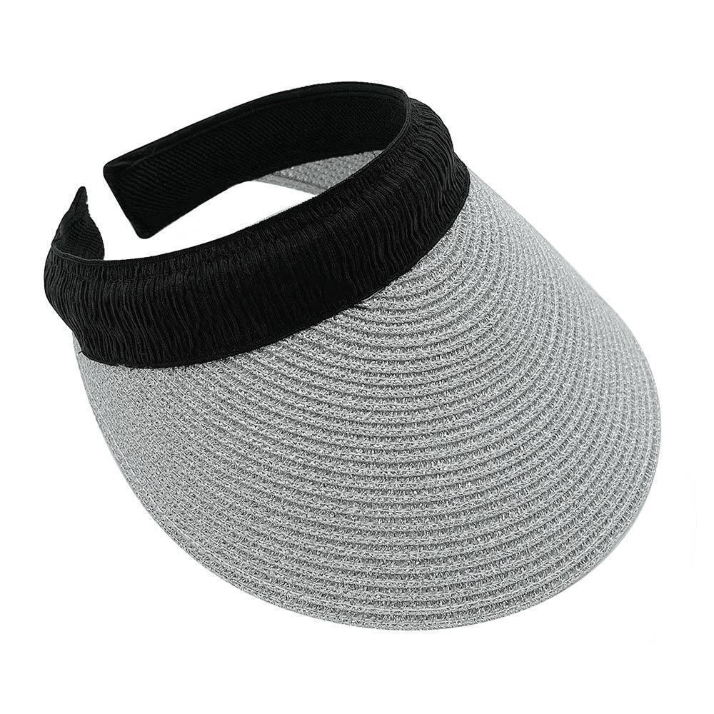 Metallic Straw Sun Visor Hat - Jewelry Store by Erik Rayo