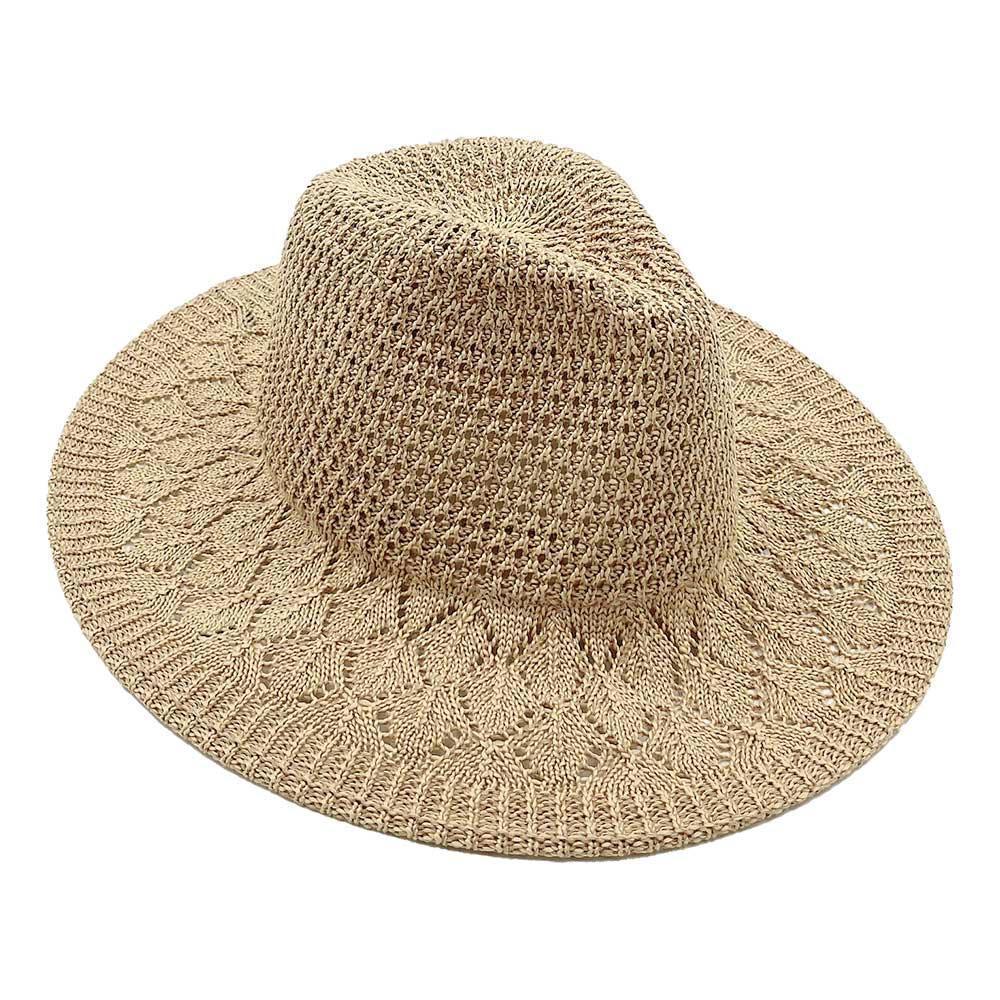 Pattern Detailed Straw Panama Sun Hat - Jewelry Store by Erik Rayo