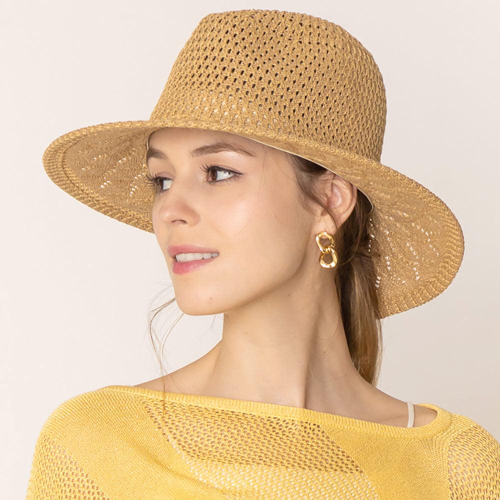 Pattern Detailed Straw Panama Sun Hat