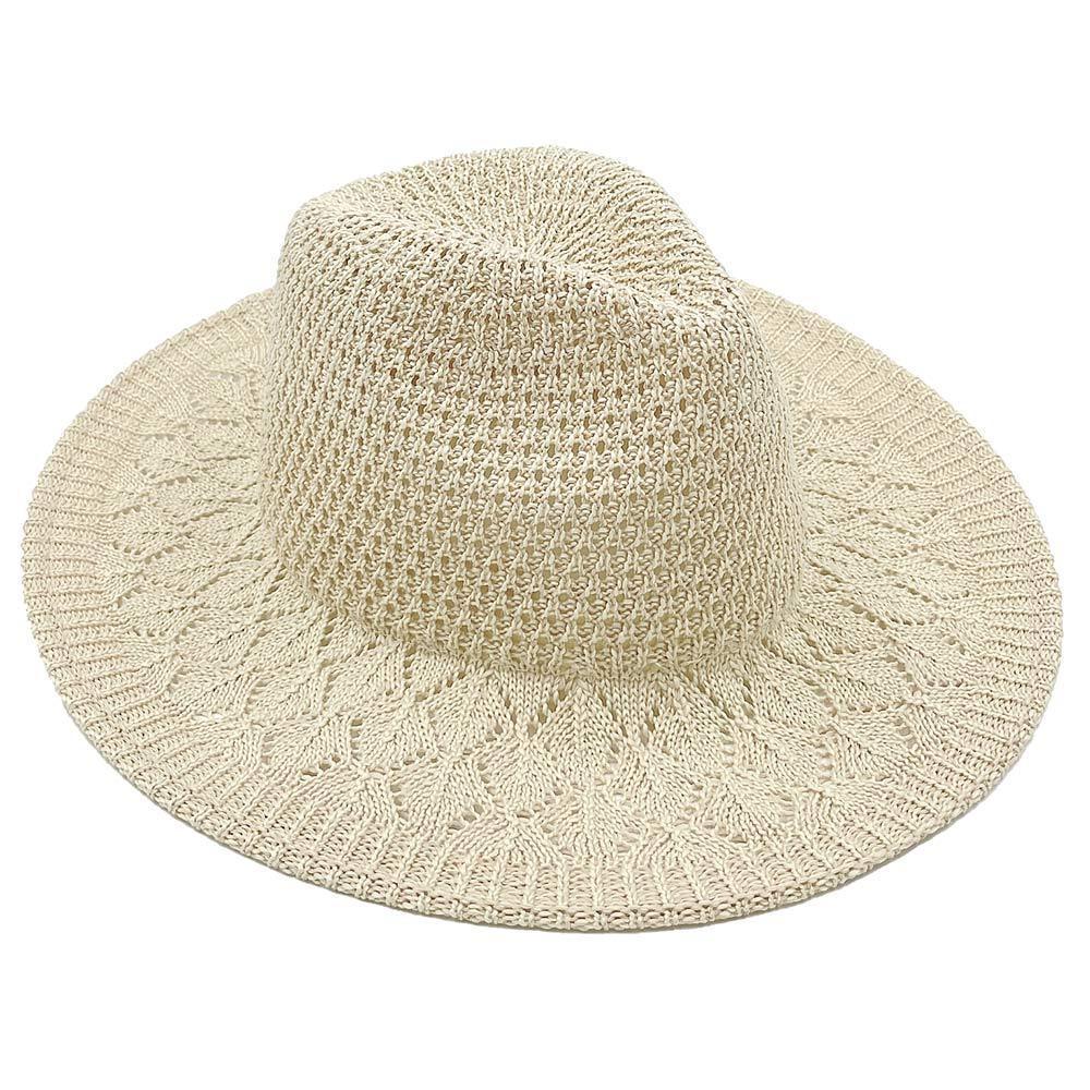 Pattern Detailed Straw Panama Sun Hat - Jewelry Store by Erik Rayo