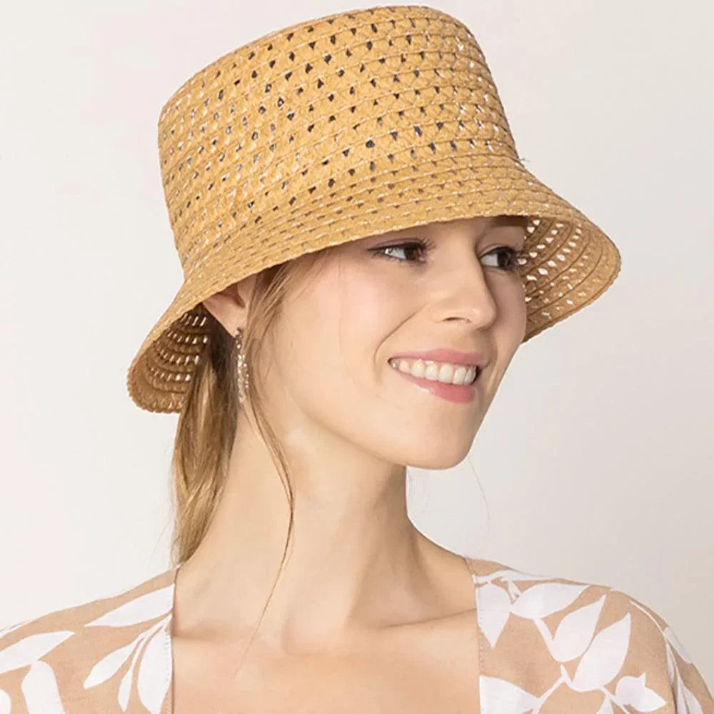 Straw Bucket Hat - Jewelry Store by Erik Rayo