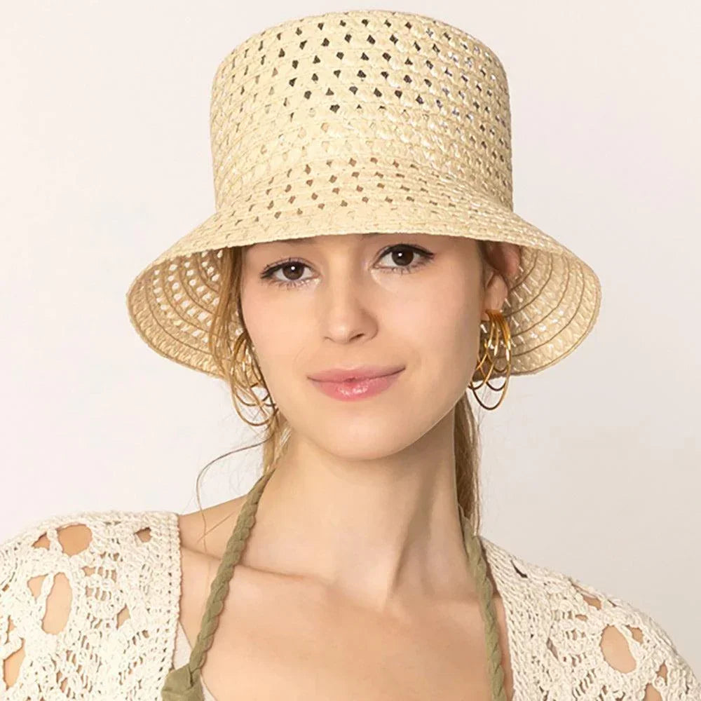Straw Bucket Hat - Jewelry Store by Erik Rayo