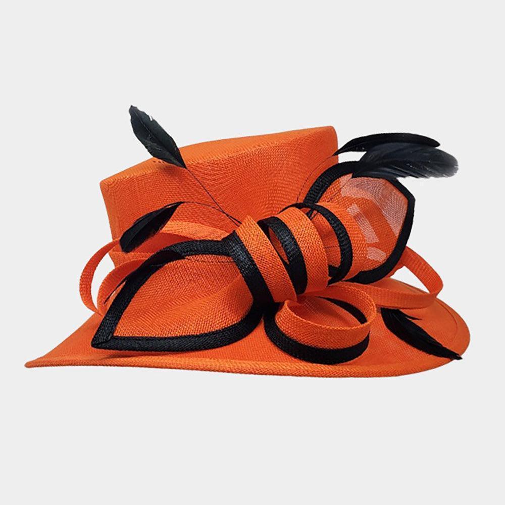 Bow Feather Accented Sinamay Dressy Hat - Jewelry Store by Erik Rayo
