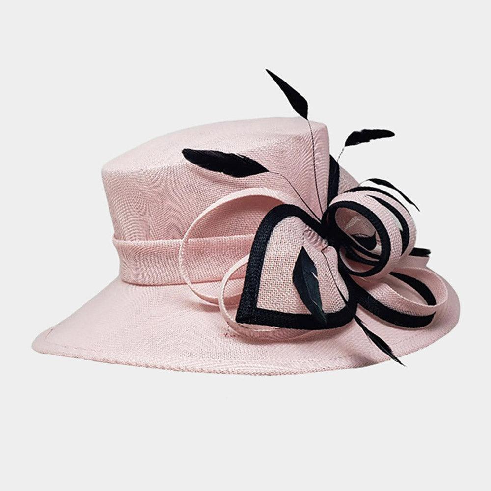 Bow Feather Accented Sinamay Dressy Hat - Jewelry Store by Erik Rayo
