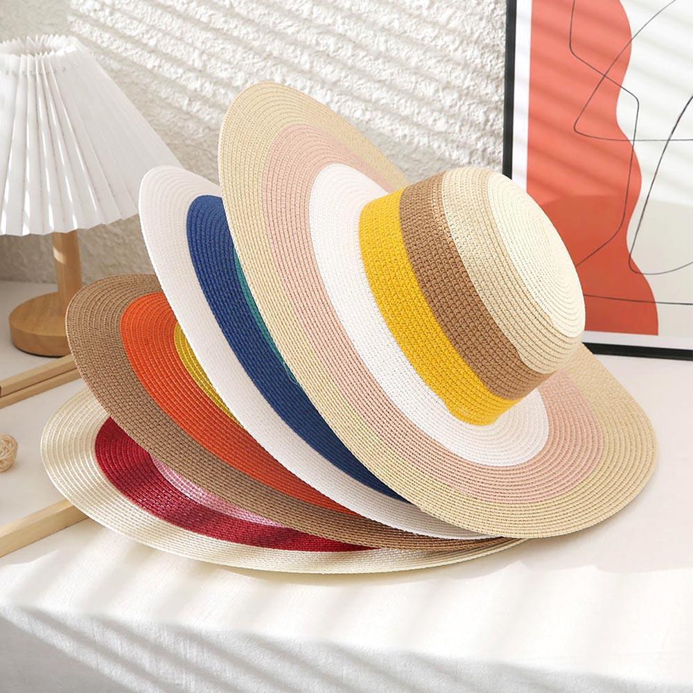 Color Block Straw Sun Hat - Jewelry Store by Erik Rayo