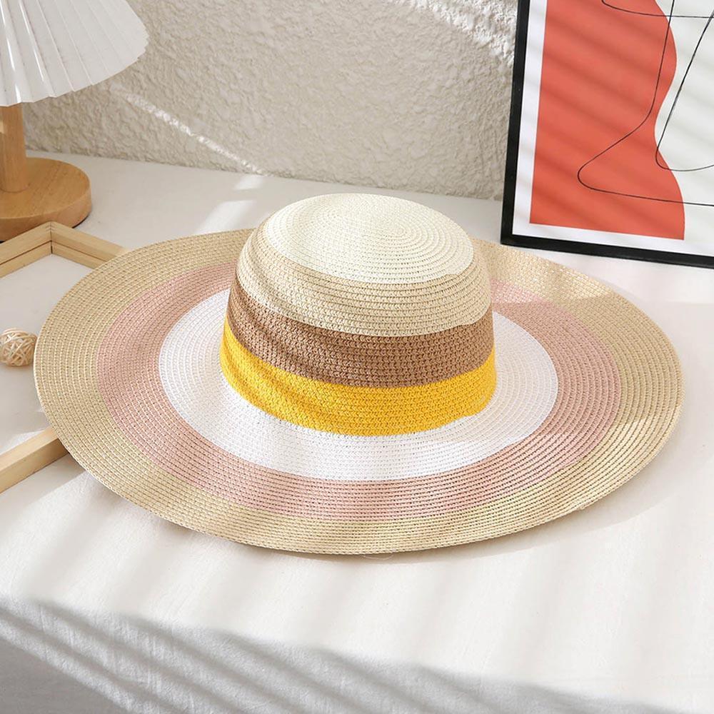 Color Block Straw Sun Hat - Jewelry Store by Erik Rayo