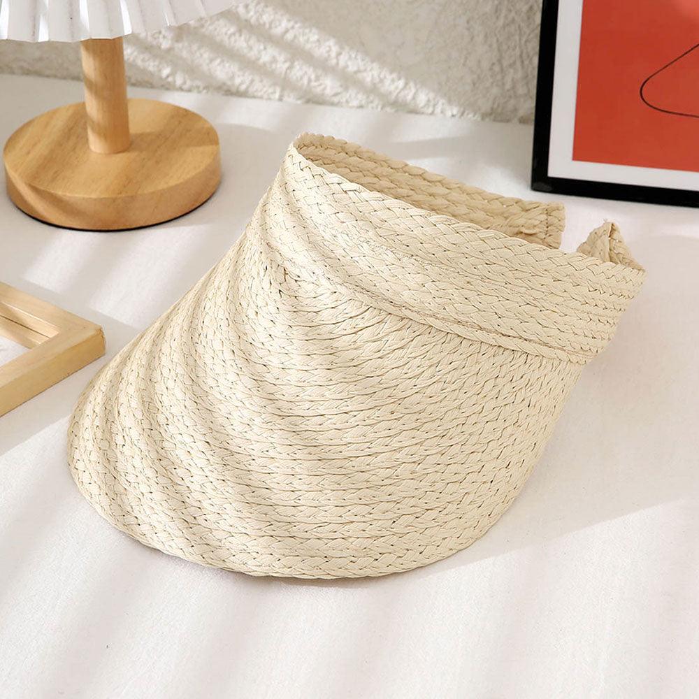 Foldable Straw Visor Sun Hat