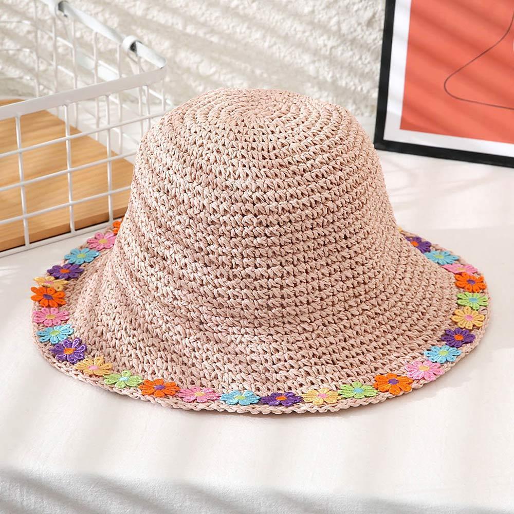Flower Trimmed Straw Sun Hat - Jewelry Store by Erik Rayo