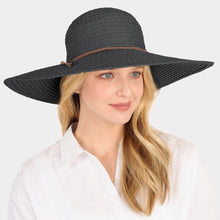 Load image into Gallery viewer, Solid Floppy Straw Sun Hat
