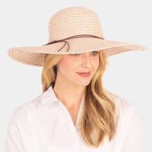 Load image into Gallery viewer, Solid Floppy Straw Sun Hat
