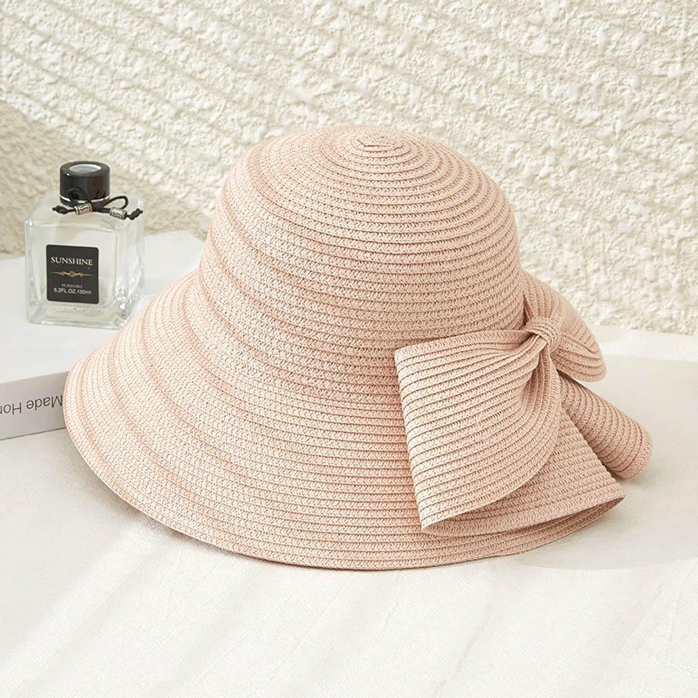 Big Bow Accented Straw Bowler Sun Hat - Jewelry Store by Erik Rayo