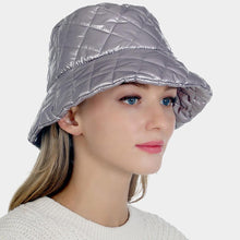 Load image into Gallery viewer, Quilted Puffer Solid Bucket Hat
