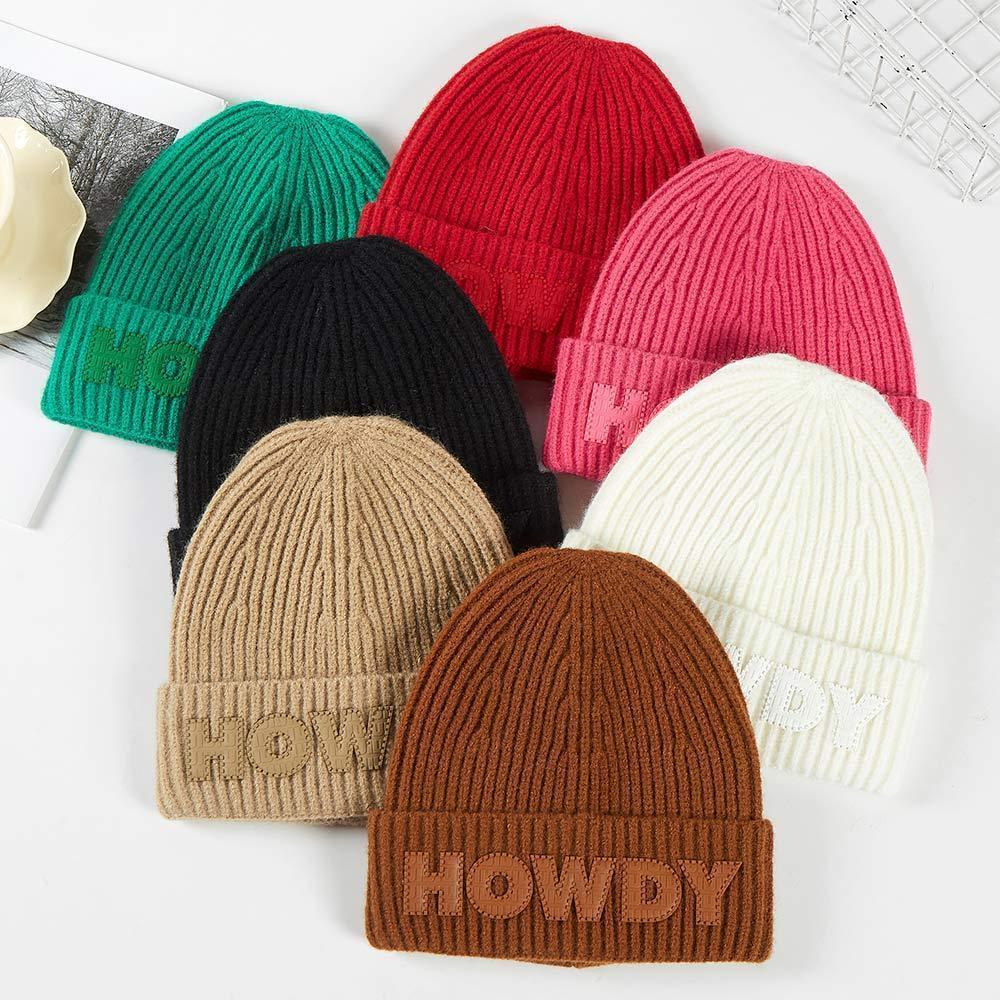 Howdy Message Knit Beanie Hat - Jewelry Store by Erik Rayo