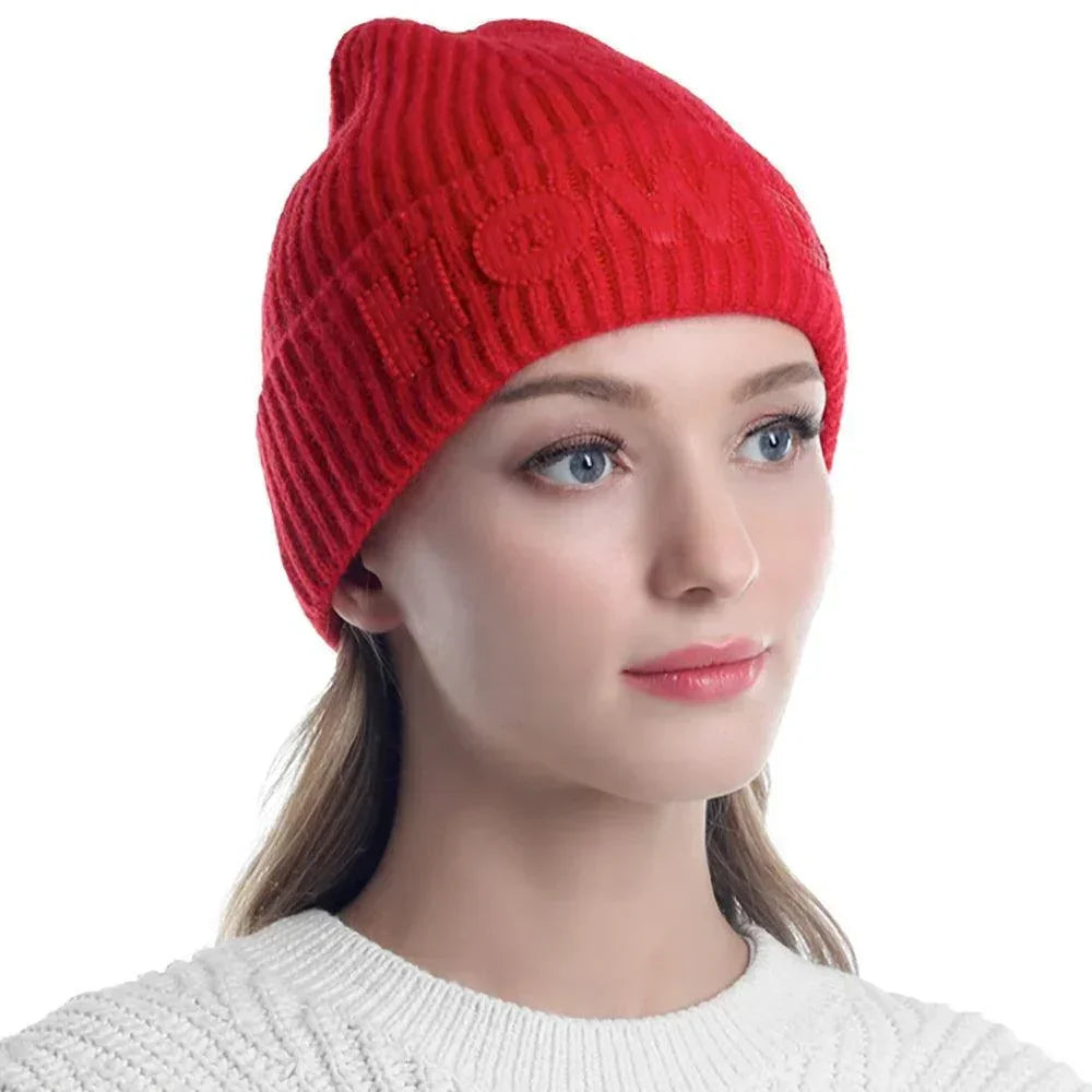 Howdy Message Knit Beanie Hat - Jewelry Store by Erik Rayo