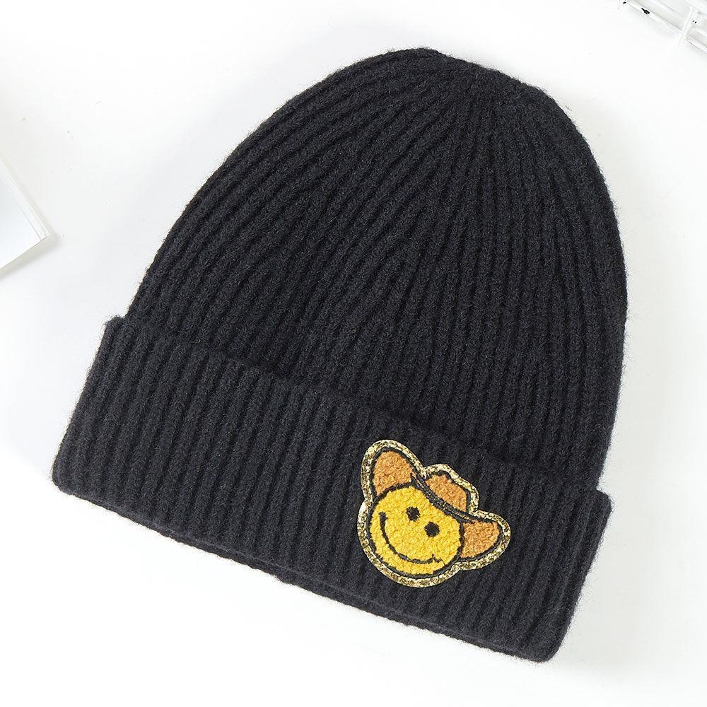 Cowboy Hat Smile Accented Knit Beanie Hat - Jewelry Store by Erik Rayo