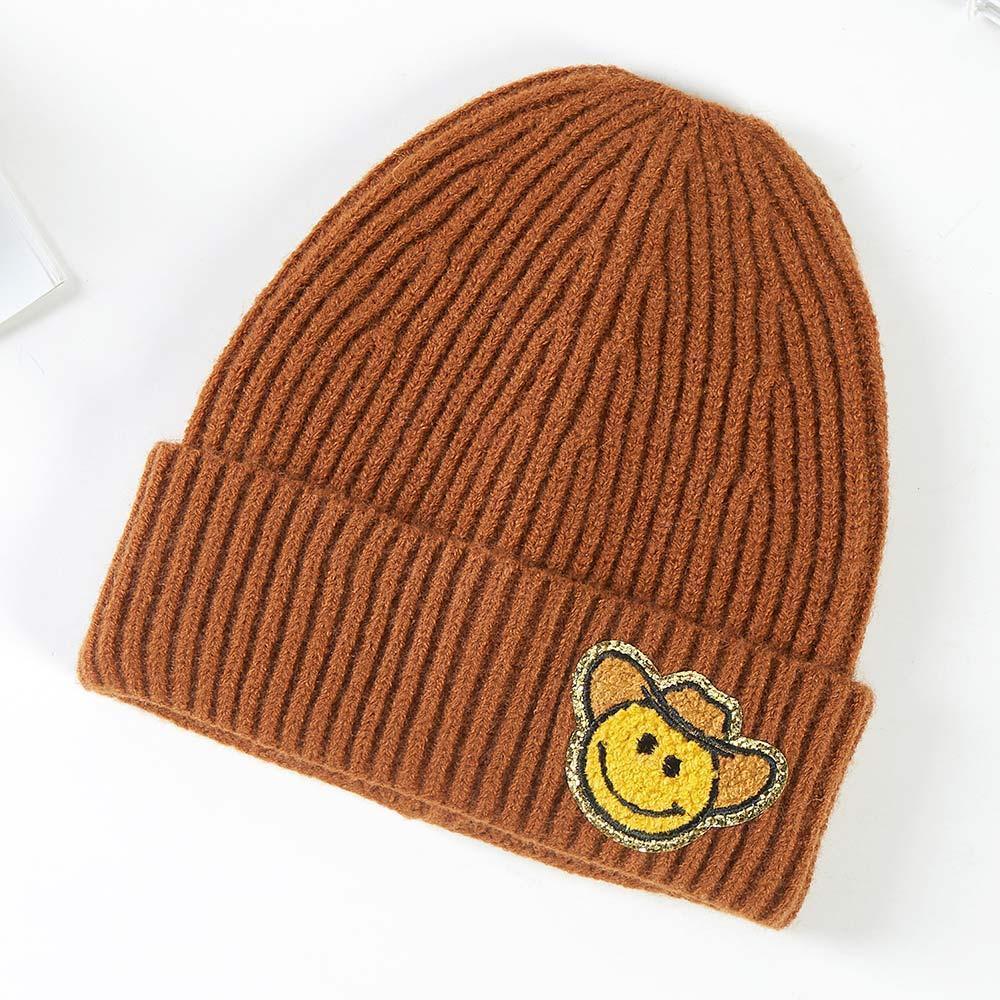 Cowboy Hat Smile Accented Knit Beanie Hat - Jewelry Store by Erik Rayo