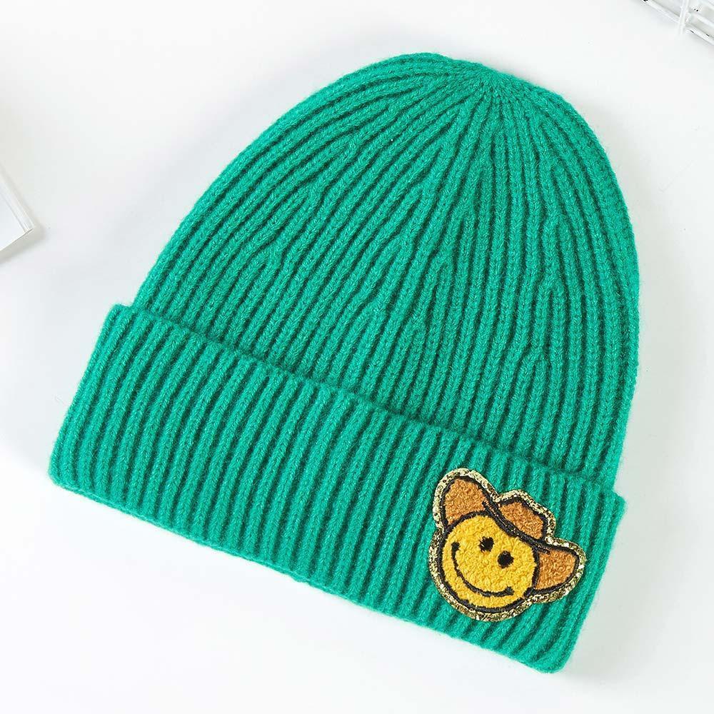 Cowboy Hat Smile Accented Knit Beanie Hat - Jewelry Store by Erik Rayo