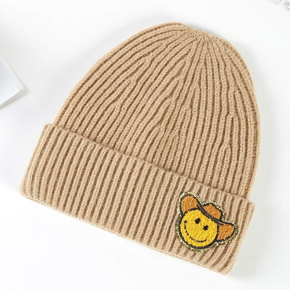 Cowboy Hat Smile Accented Knit Beanie Hat - Jewelry Store by Erik Rayo