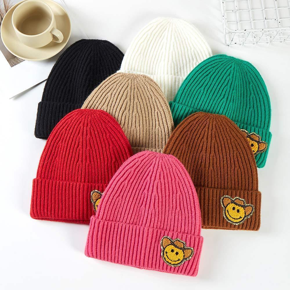 Cowboy Hat Smile Accented Knit Beanie Hat - Jewelry Store by Erik Rayo