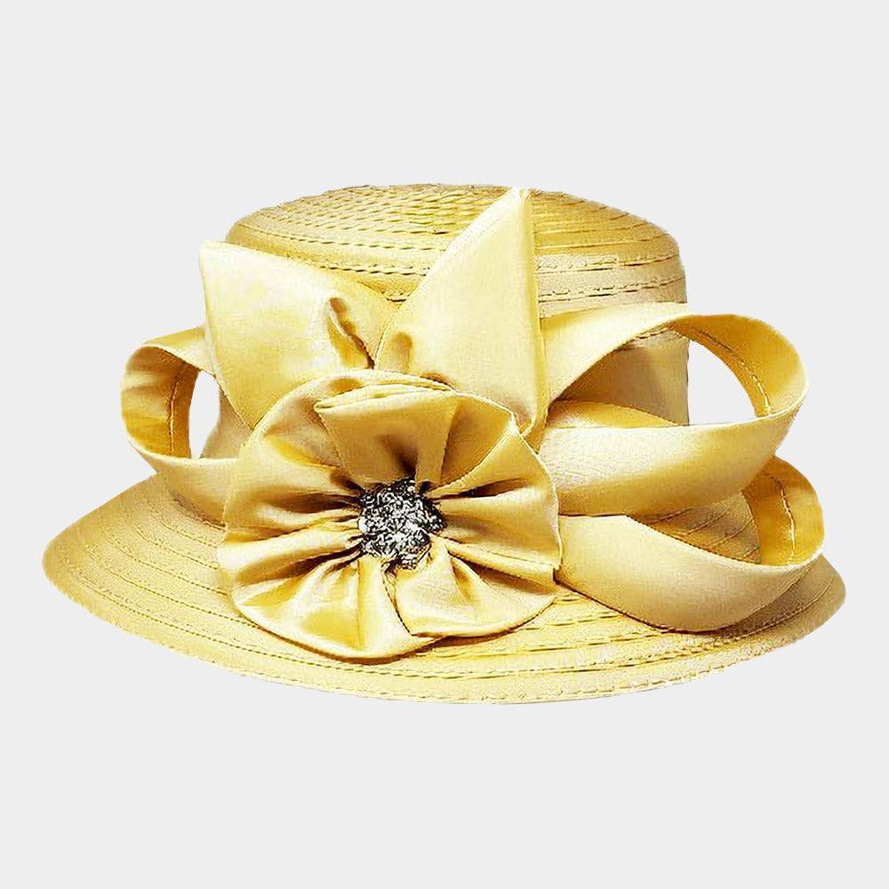 Flower Ribbon Accented Dressy Hat - Jewelry Store by Erik Rayo